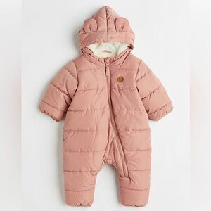 H&M PILE-LINED SNOWSUIT EUC SIZE US 9M